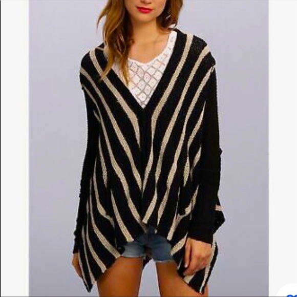 Free People Sweaters - FREE PEOPLE Chevron Striped Chunky Circle Cardigan Sweater